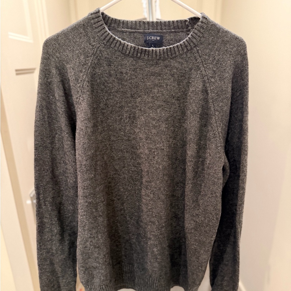 J. Crew Men's Charcoal Crewneck Sweater